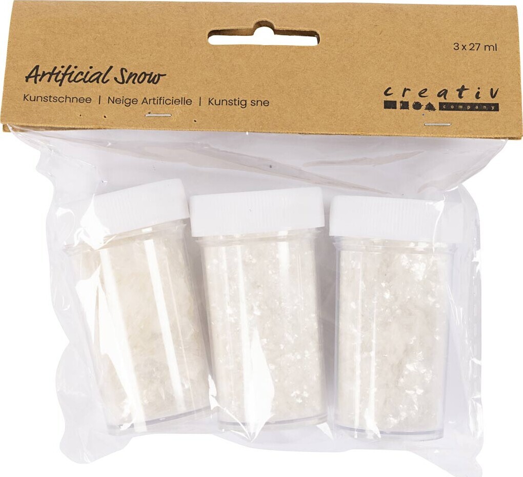 Kunstig Sne - Hvid Glitter - 3x27ml