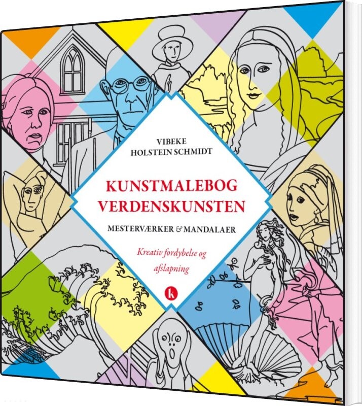 Kunstmalebog Verdenskunsten - Vibeke Holstein Schmidt - Bog