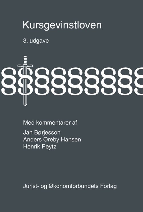 Kursgevinstloven - Jan Børjesson - Bog