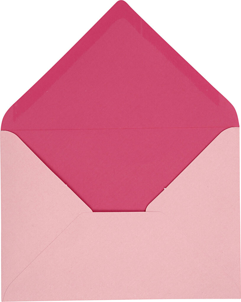 Kuvert - Kuvert Str. 11,5x16 Cm - 100 G - Rosa/pink - 10 Stk.