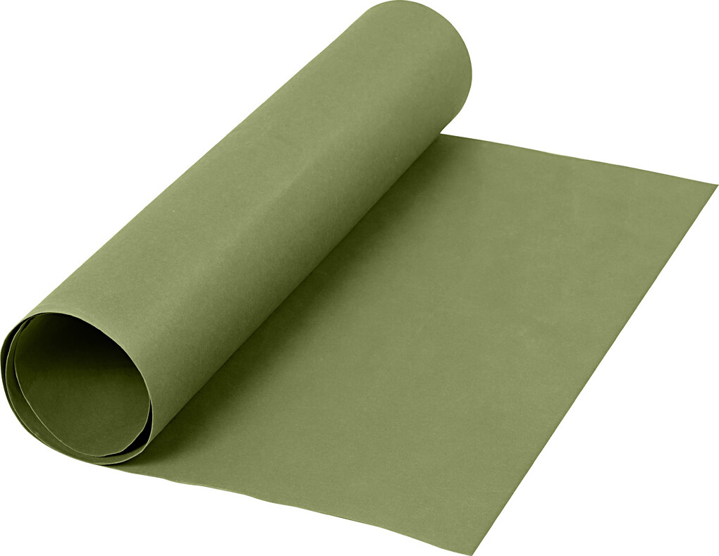 12: Læderpapir - B 50 Cm - Ensfarvet - 350 G - Grøn - 1 M
