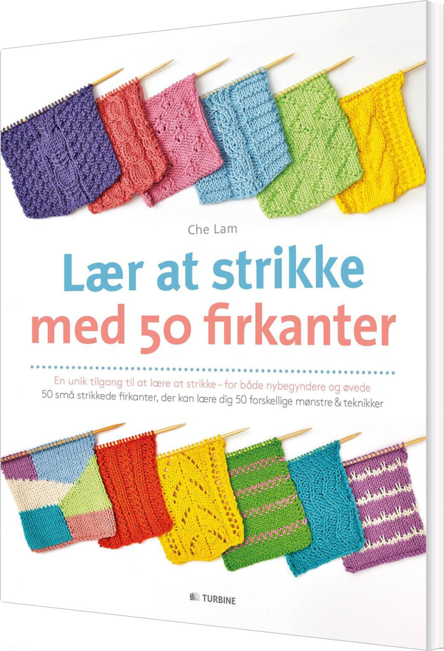 Lær At Strikke Med 50 Firkanter – Che Lam – Bog