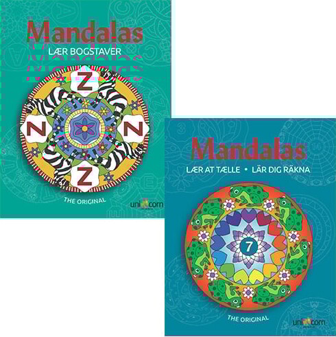 Billede af Lær At Tælle Med Mandalas & Lær Bogstaver Med Mandalas - Diverse - Bog