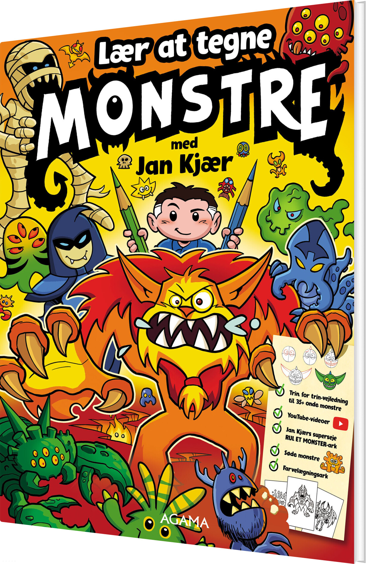 Billede af Lær At Tegne Monstre - Jan Kjær - Bog