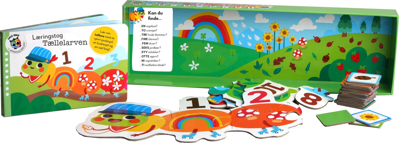 Læringstog Tællelarven - Bog