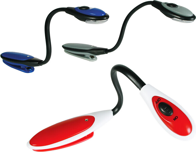 Læselampe Med Klemme - Trådløs - Led Inkl. Batterier - Assorteret