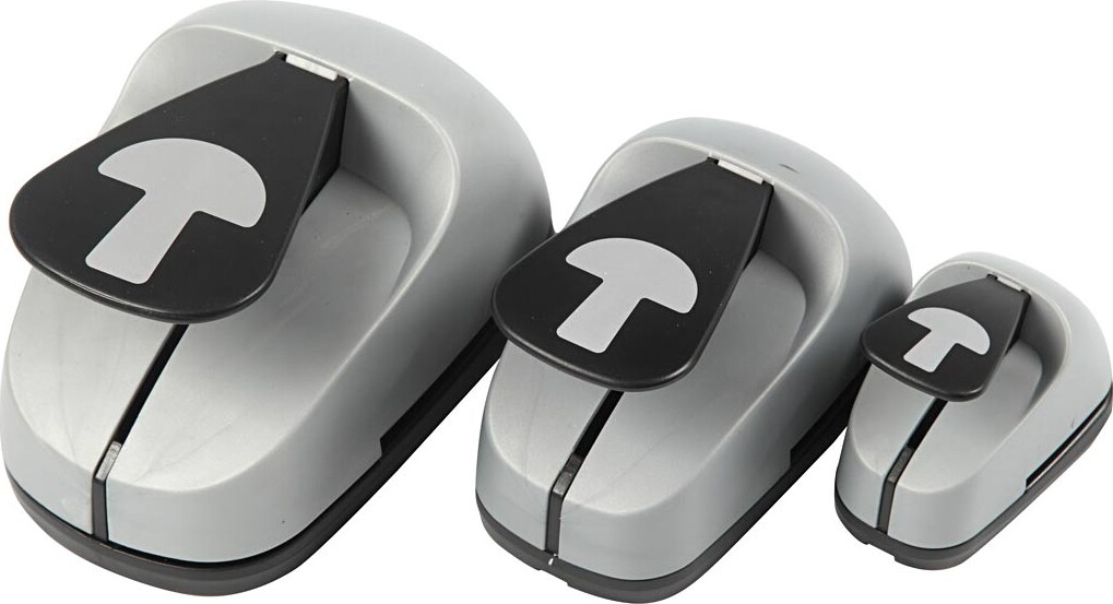 Lag-på-lag Stansejernssæt - Svampe - Str. 25+50+75 Mm - 3 Stk. billede