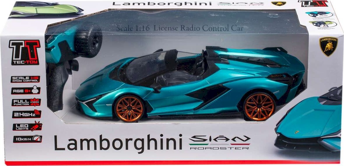 Fjernstyret Lamborghini Sian - 1:16 - 2,4 Ghz - Turkis