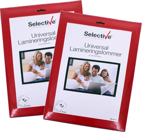 Hobby Mate Lamineringslomme A3 80 micron. 20 stk.