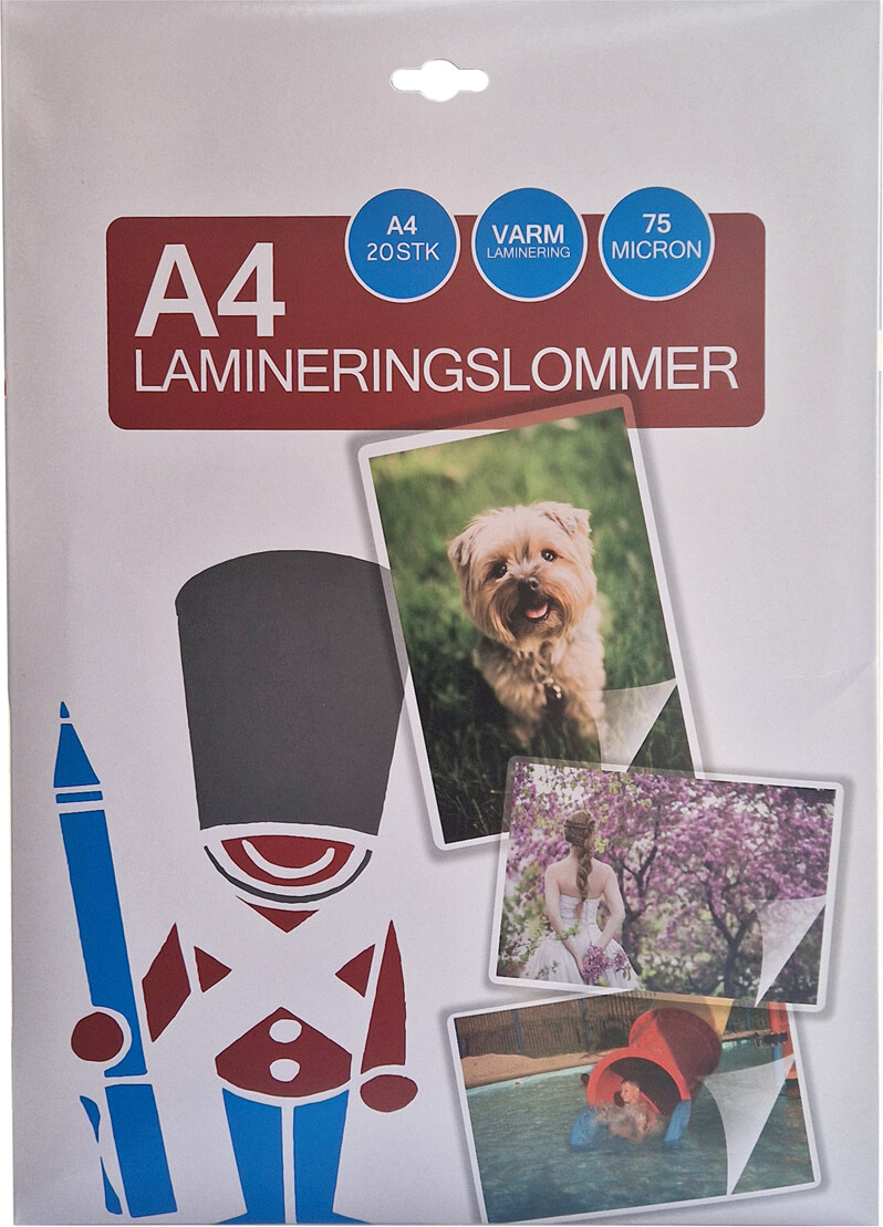 Hobby Mate Lamineringslomme A4, 75 micron. 20 stk