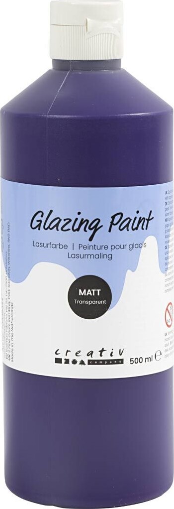 Lasurmaling - Mat - Transparent - Violet - 500 Ml