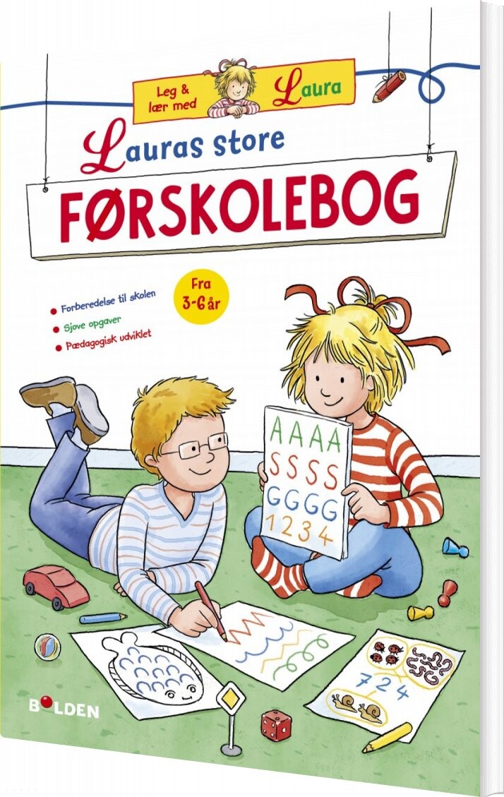 Laura glæder sig til at starte i skole, og med Lauras Store Før-skolebog kan dit barn også blive klar til skolestart! Denne farverige og engagerende bog er fyldt med sjove og pædagogiske øvelser, der hjælper før-skolebørn med at træne deres koncentration, bogstaver, tal og meget mere. Bogen opfordrer til nysgerrighed og styrker sociale færdigheder i et trygt miljø, hvilket gør den ideel til både leg og læring. Giv dit barn en fantastisk start på skolelivet!

- Understøtter skoleparathed
- Indholdsrige øvelser, der vækker nysgerrighed
- Styrker sociale og kognitive færdigheder
- Farverigt og engagerende layout
- Perfekt til både leg og læring
- Ideel til før-skolebørn i alderen 3-6 år