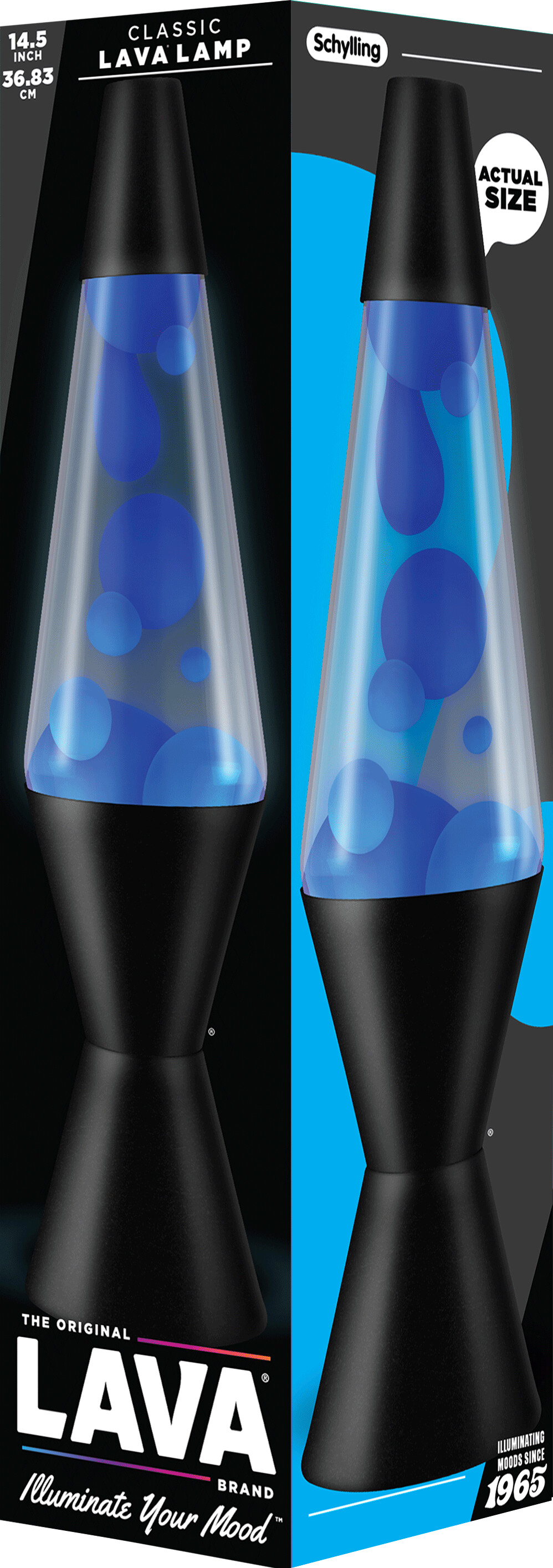 Lavazza - Lava Lampe - Blå/klar - 37cm