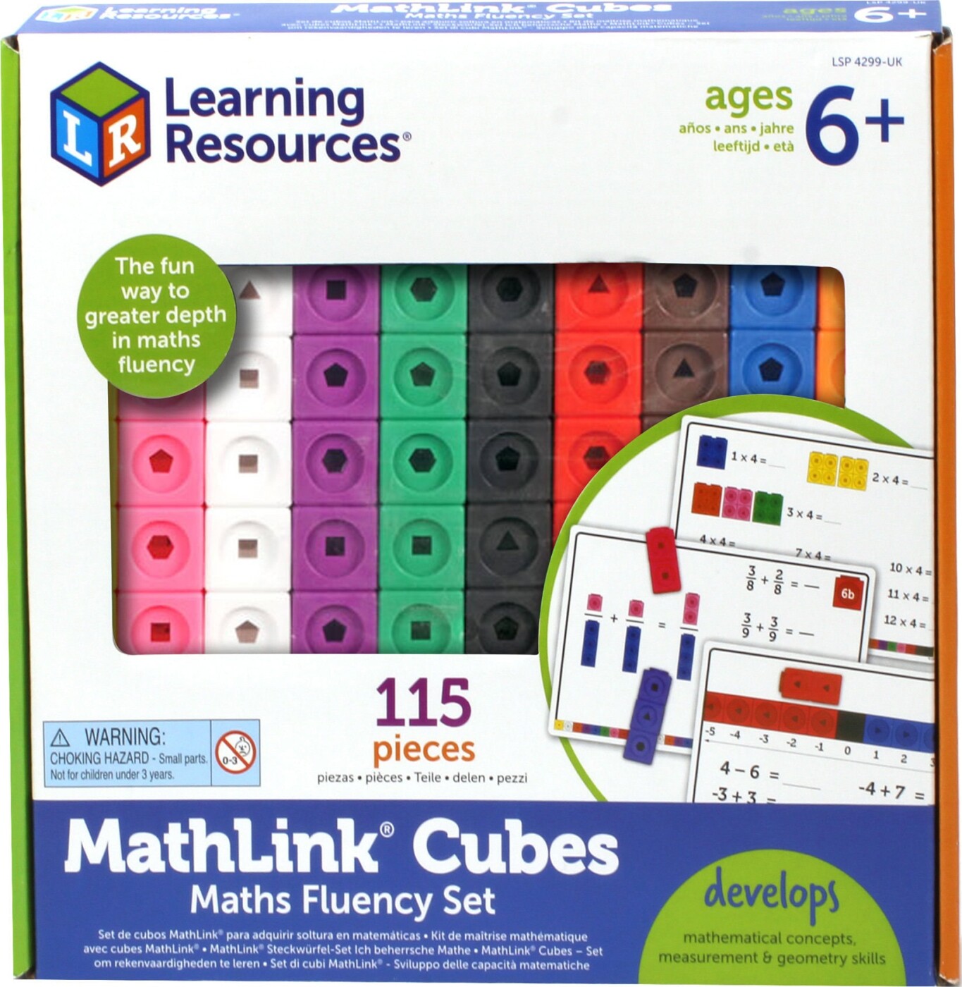 Learning Resources - Mathlink® Cubes - Matematik For Begyndere (lsp4299-sca)