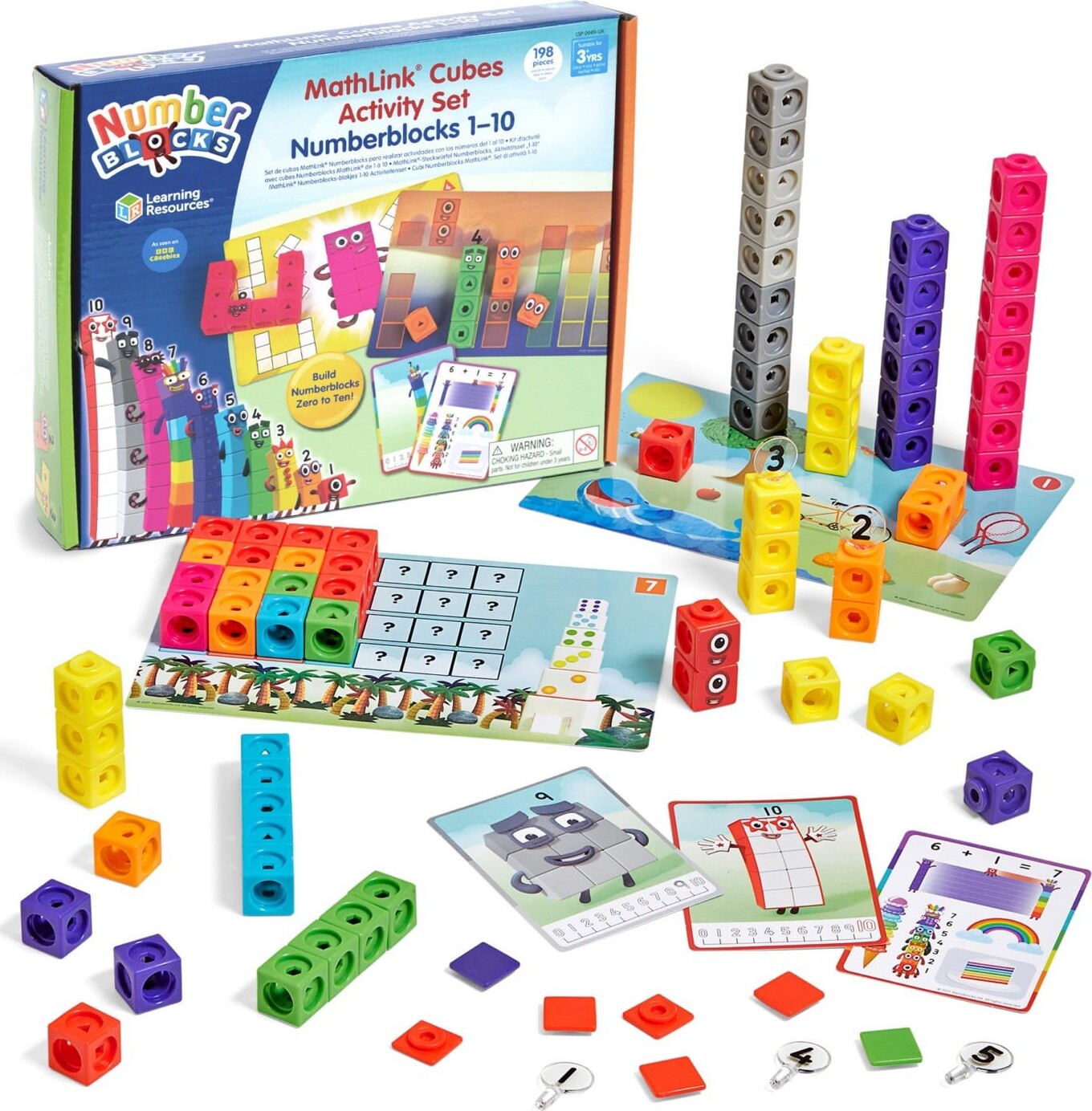 Learning Resources - Mathlink Cubes Numberblocks 1-10 Aktivitetsæt