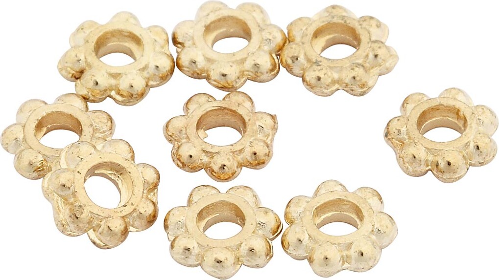 Ledperle - ø 6 Mm - Hulstr. 2 Mm - Forgyldt - 100 Stk. billede