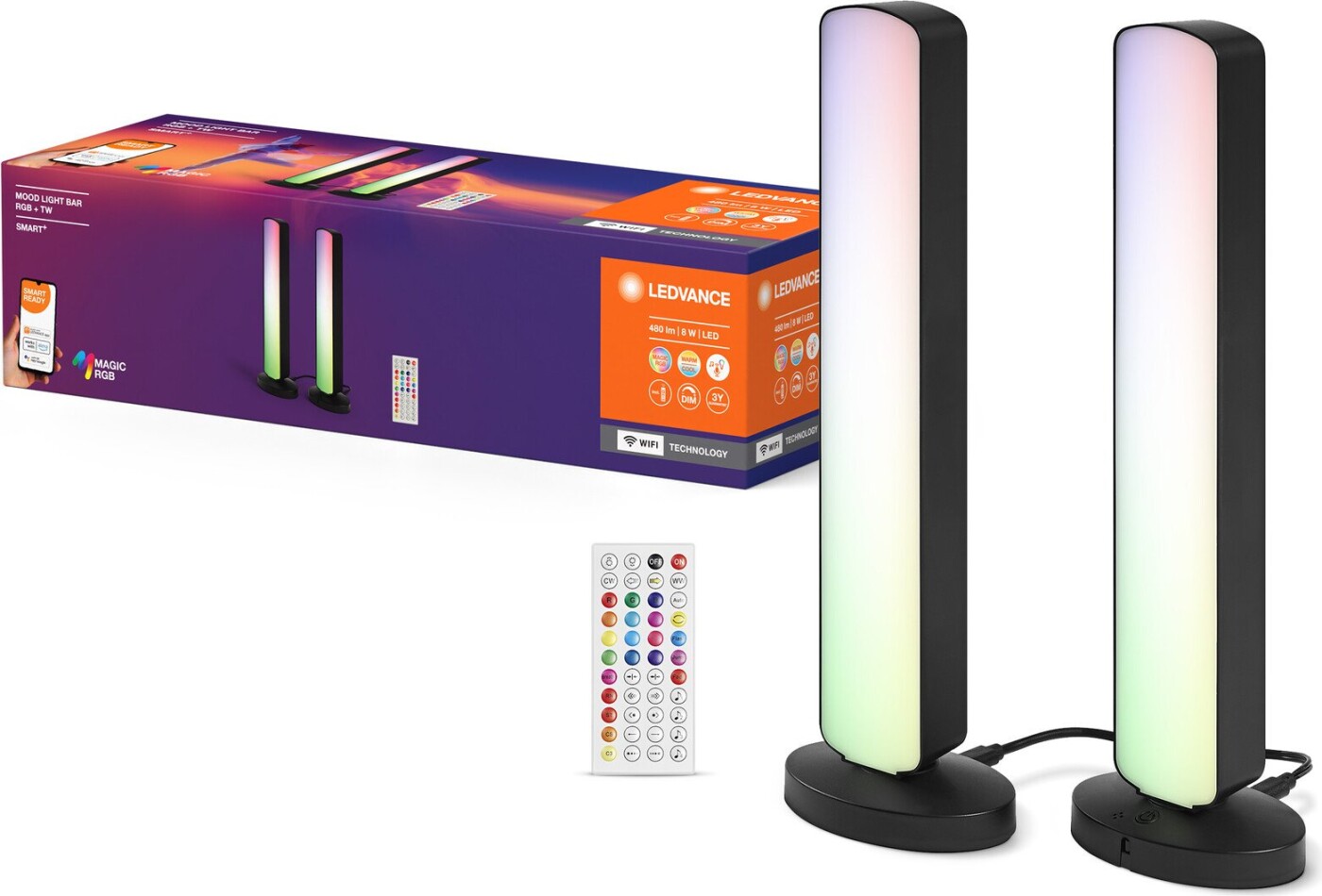 Billede af Ledvance - Ledvance Smart+ Mood Light Bar - 480lm, 8w, Wifi, Rgb+827-865, Black hos Gucca.dk