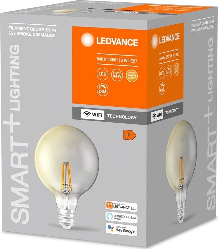 Ledvance - Smart+ Filament Globe 125 Smoked E27 - Wifi