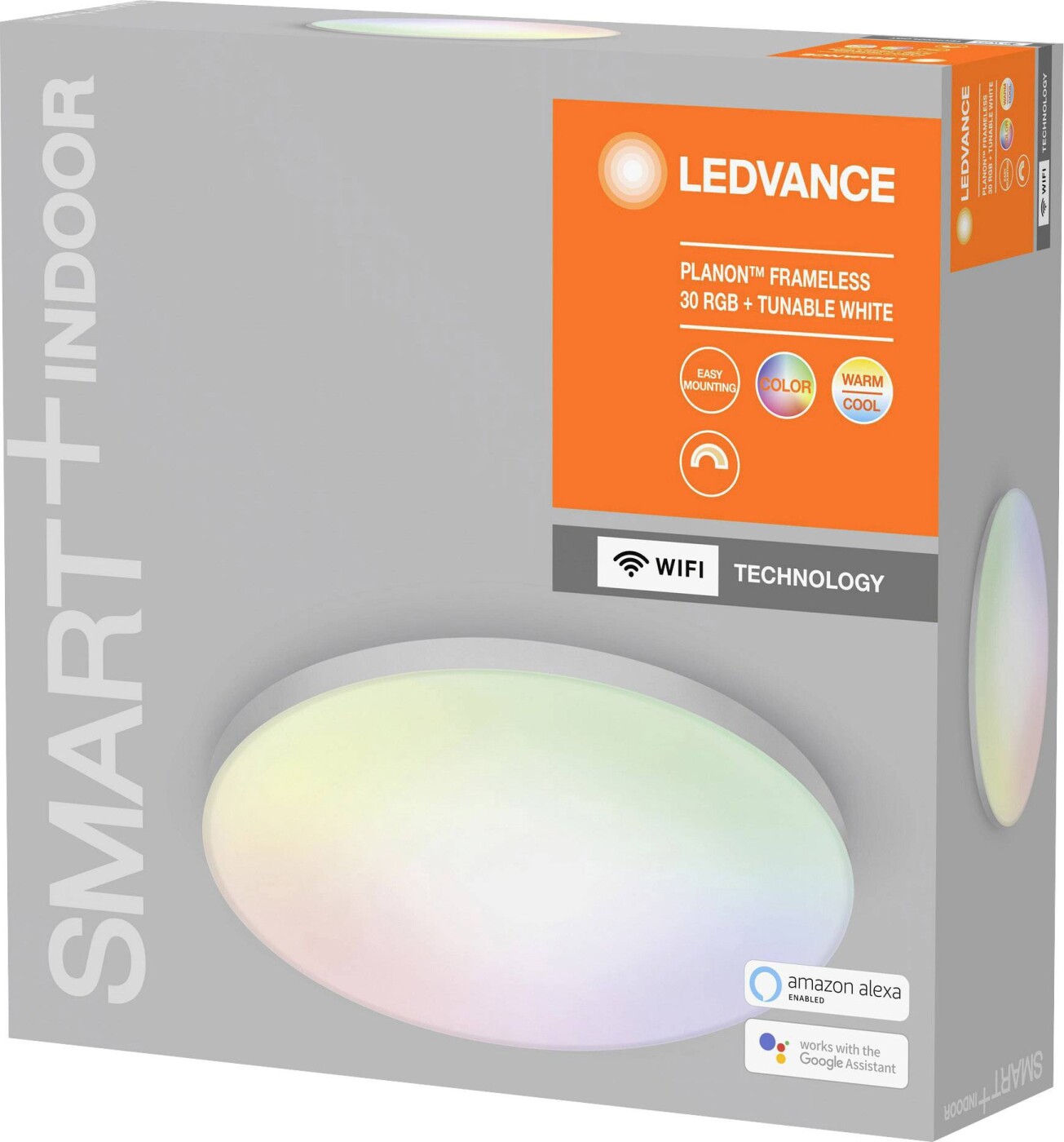 Se Ledvance Smart+ Planon Frameless 20w/rgbtw Ci 30mm Wifi - C - Lampe hos Gucca.dk