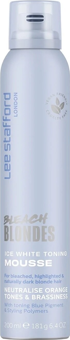 Se Lee Stafford - Bleach Blondes Ice White Toning Mousse - 200 Ml hos Gucca.dk