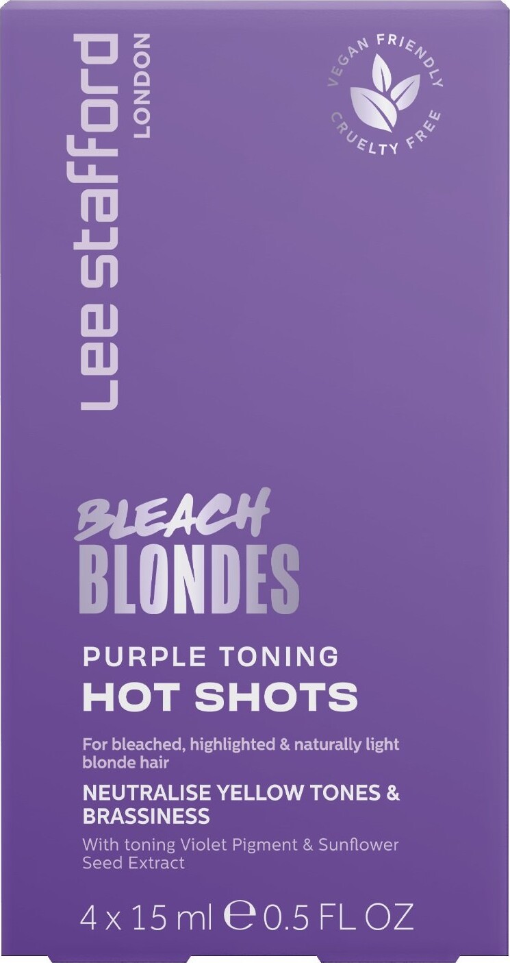 Se Lee Stafford - Bleach Blondes Purple Toning Hot Shots - 4x15 Ml hos Gucca.dk
