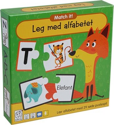 Se Leg Med Alfabetet - Puslespil Med Bogstaver Og Dyr hos Gucca.dk