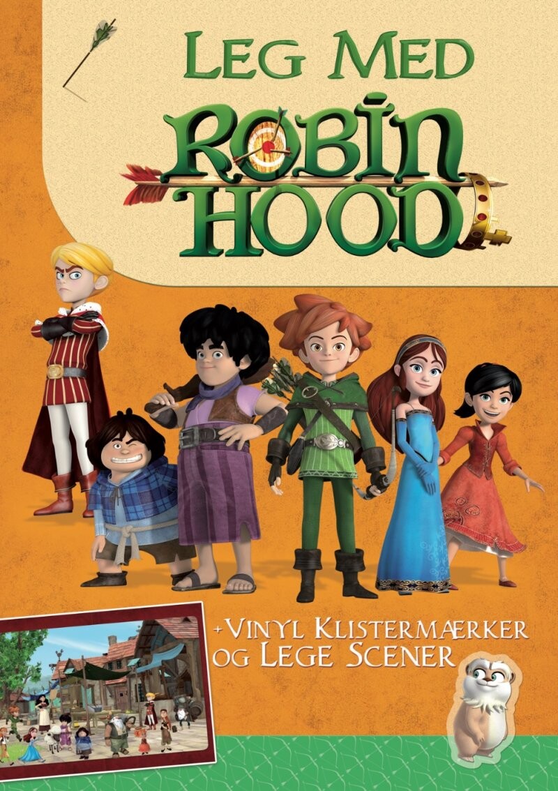 Billede af Robin Hood Bog - Med Lege Scener Og Klistermærker -orange - Diverse - Bog