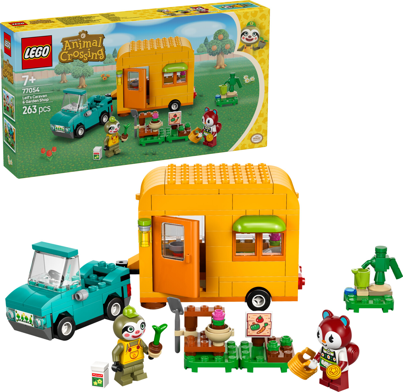 Lego - Animal Crossing - Leif Med Campingvogn Og Havebutik (77054)