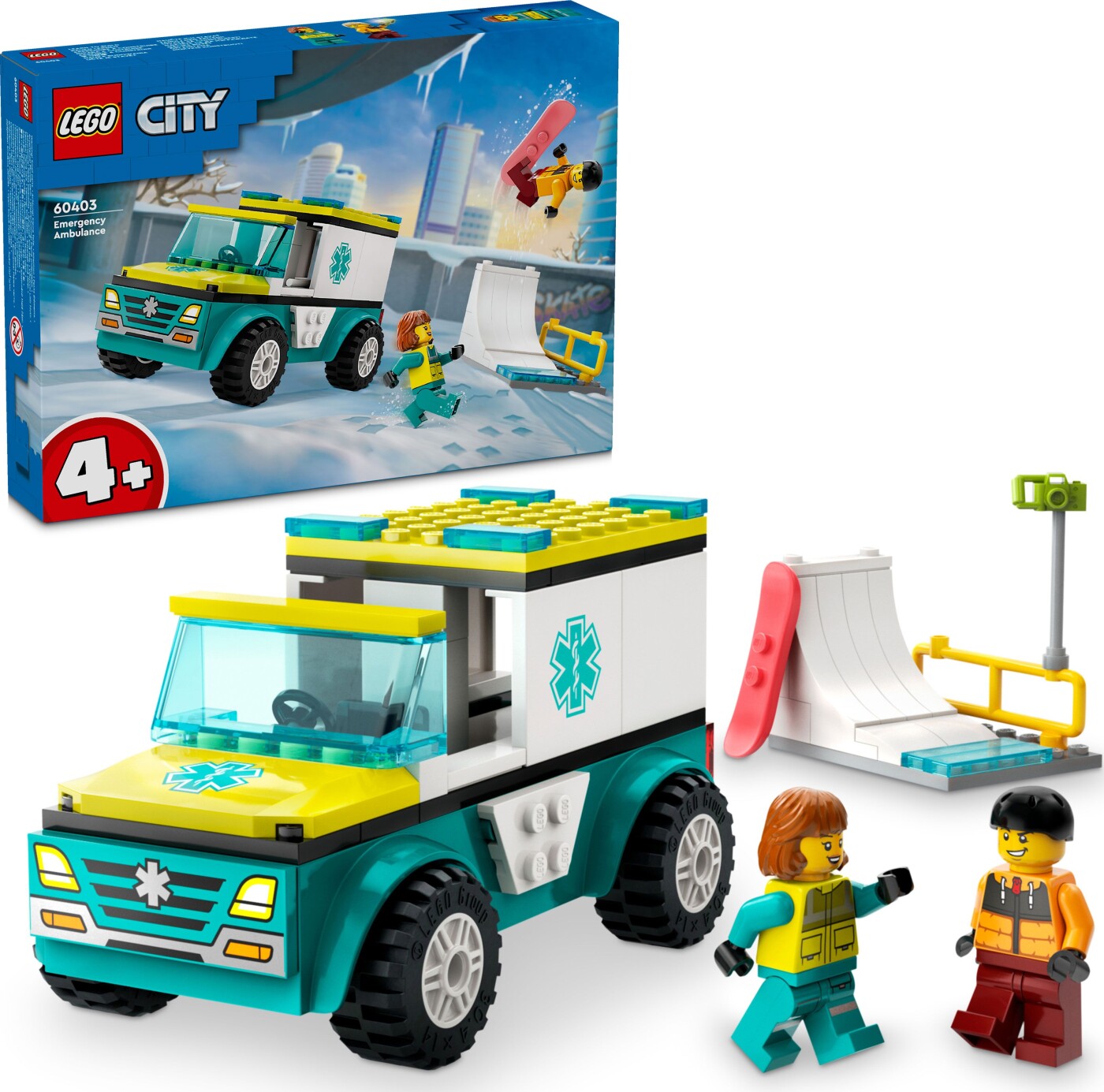 Billede af Lego City - Ambulance Og Snowboarder - 60403