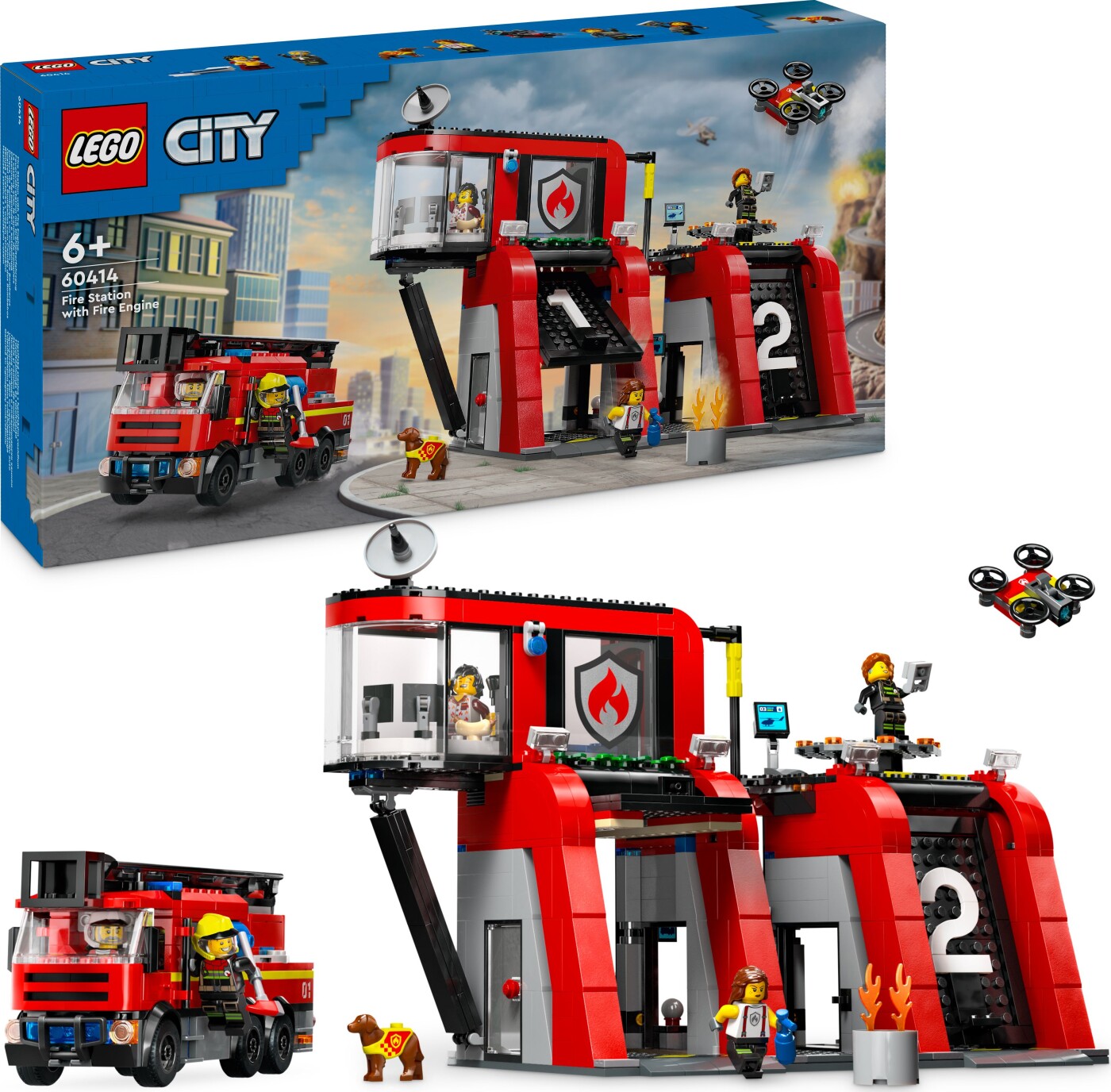 Billede af Lego City - Brandstation Med Brandbil - 60414 hos Gucca.dk