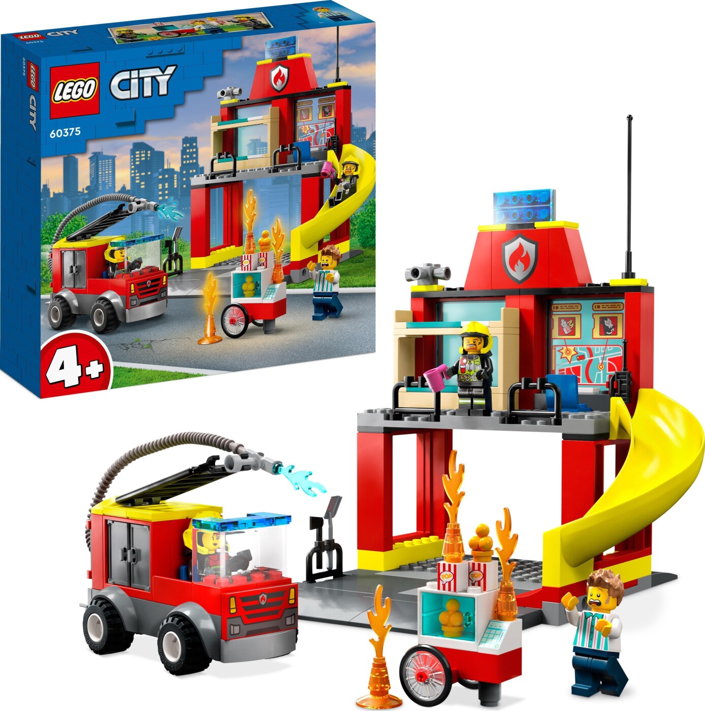 Billede af Lego City - Brandstation Og Brandbil - 60375
