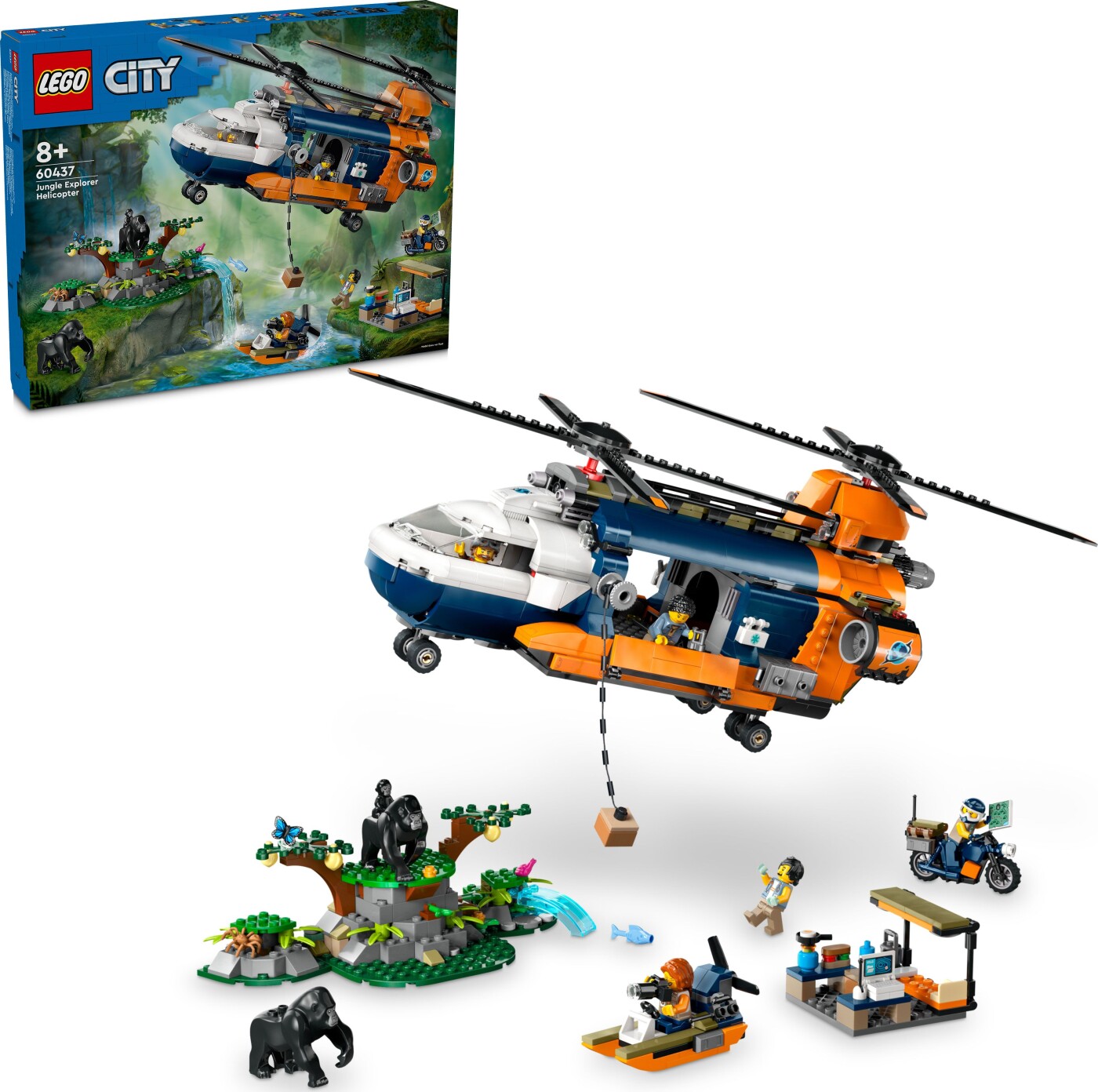 Lego City - Jungleeventyr - Helikopter Og Ekspeditionsbase - 60437