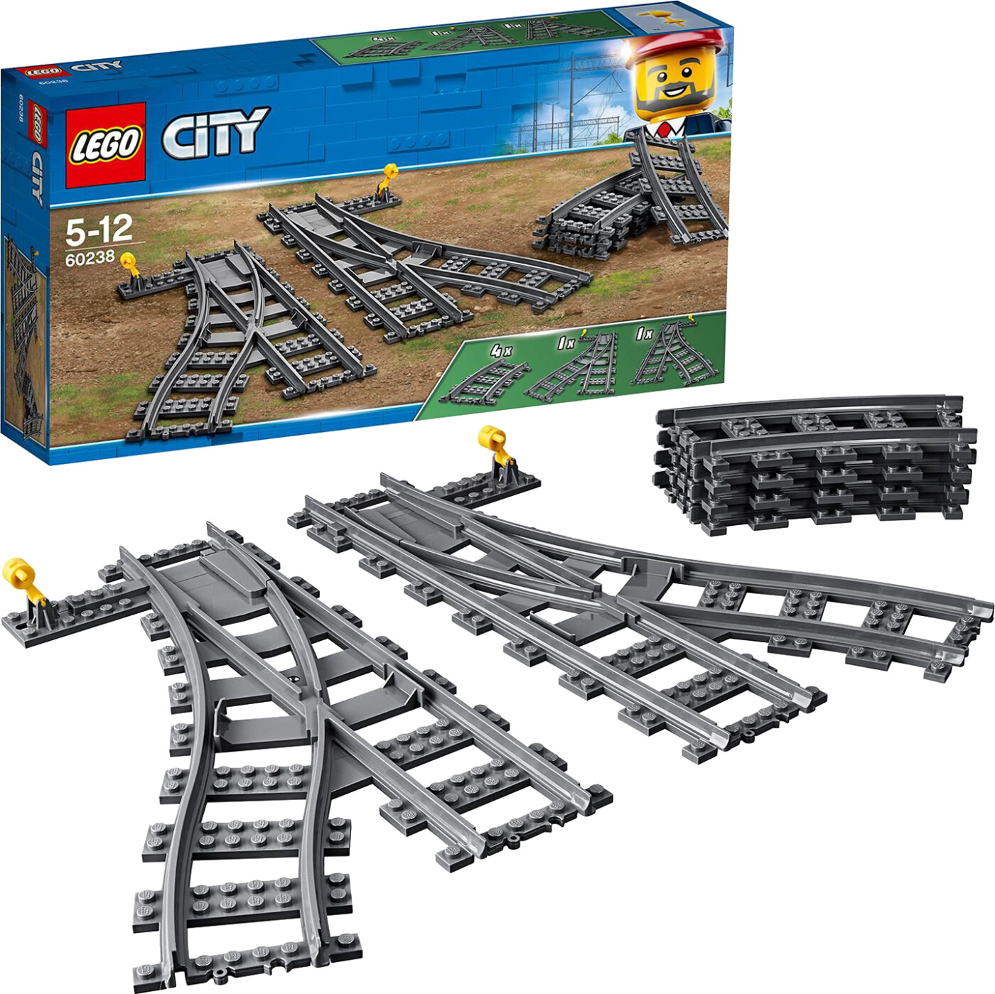 Billede af Lego City - Skiftespor Pakke Med 6 Dele