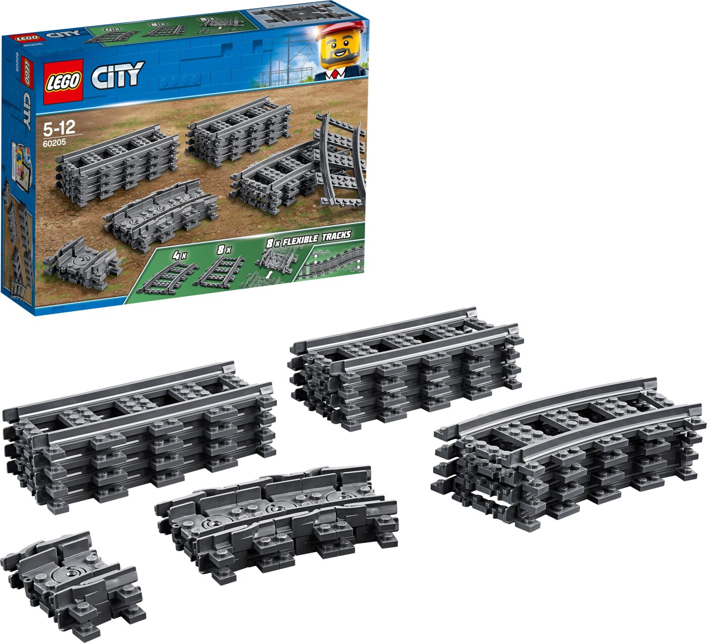 Billede af Lego City - Skinner - Sæt Med 20 Dele hos Gucca.dk