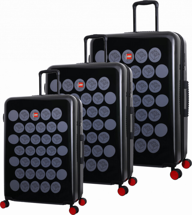 4: Lego - Kuffert Sæt - Colourbox Brick Dots - Sort Grå - 3 Stk