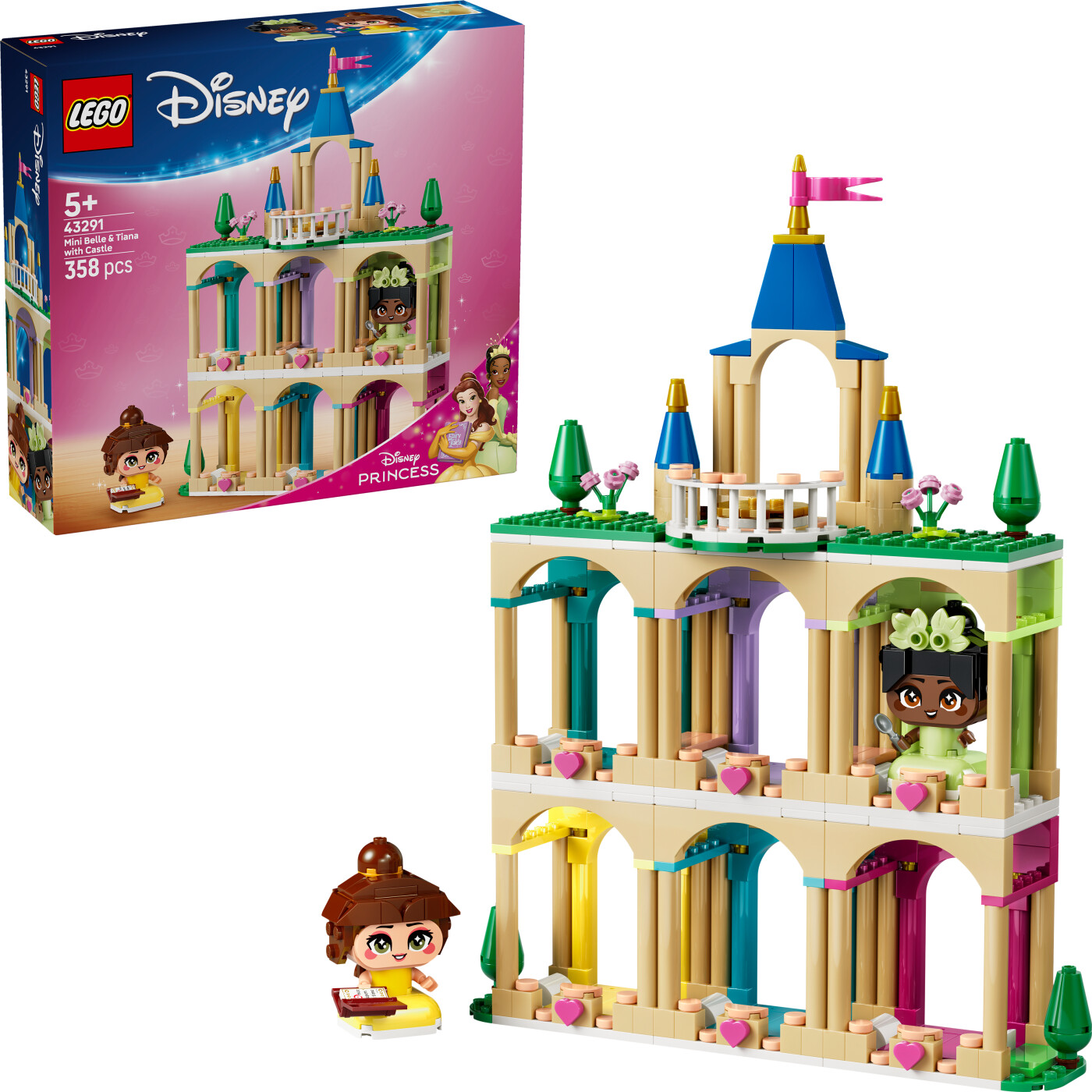 Lego 43291 - Mini Belle Og Tiana Med Slot - Disney Princess