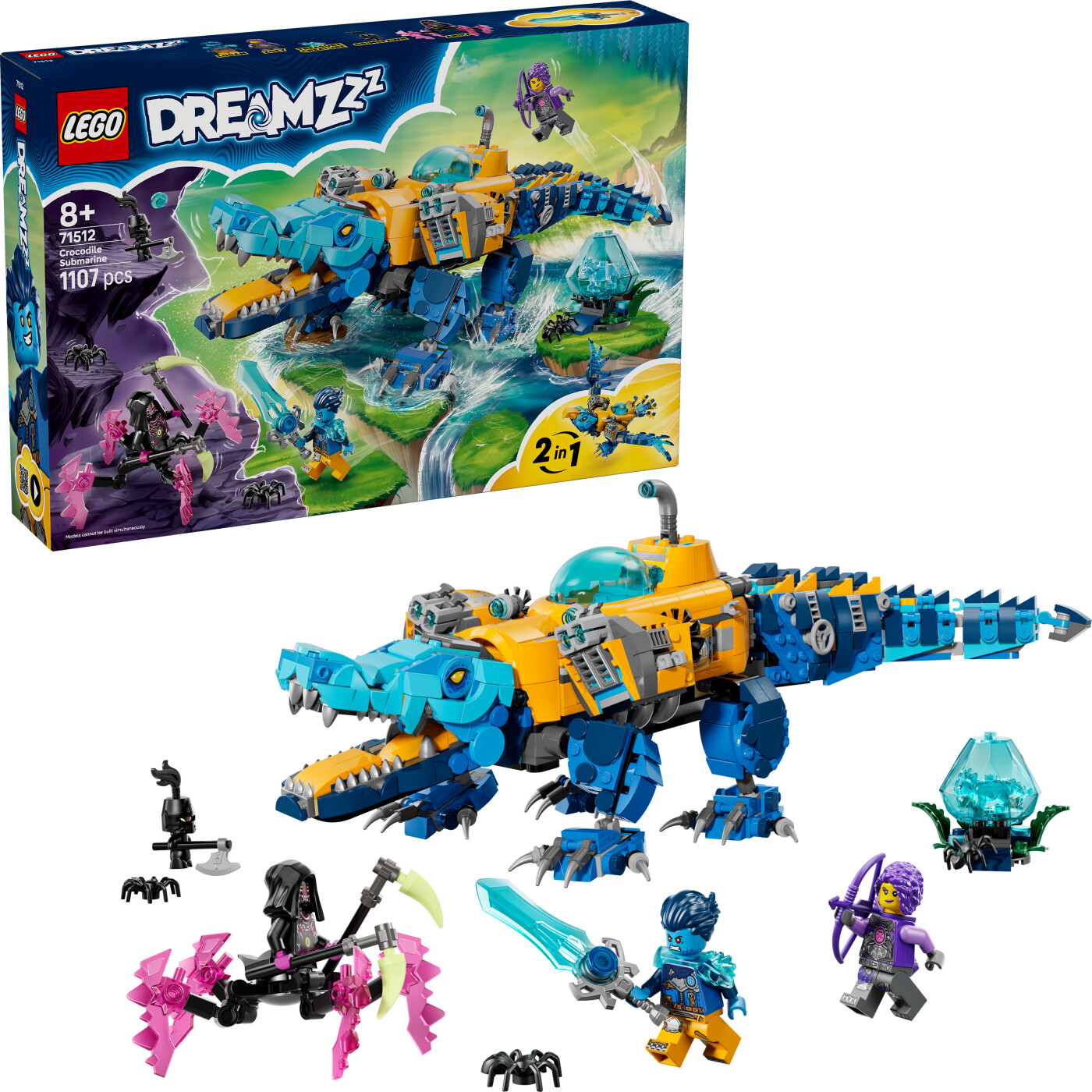 Lego 71512 - Dreamzzz - 2-i-1 Krokodille-ubåd