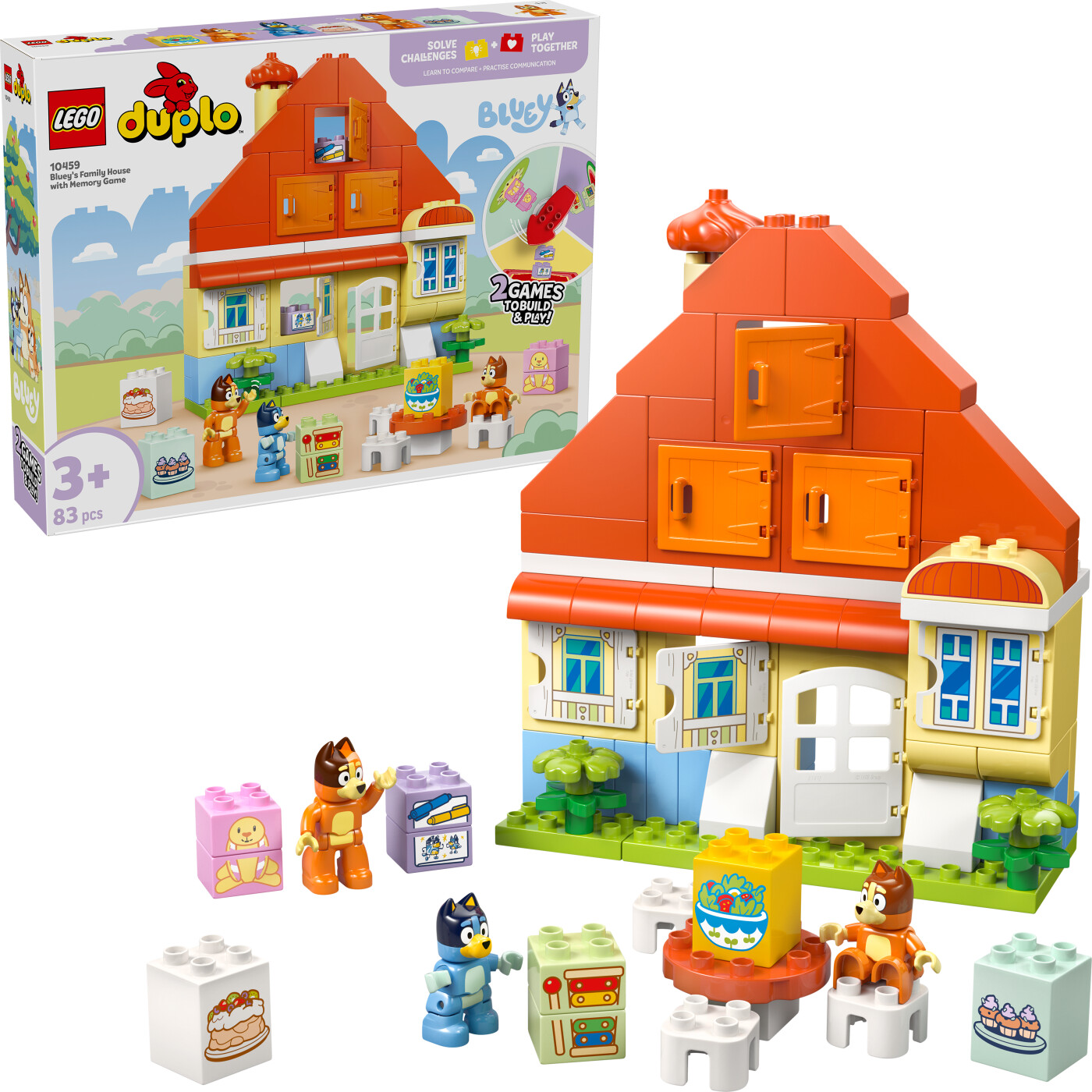 Lego Duplo - Blueys Families Hus Med Huskespil
