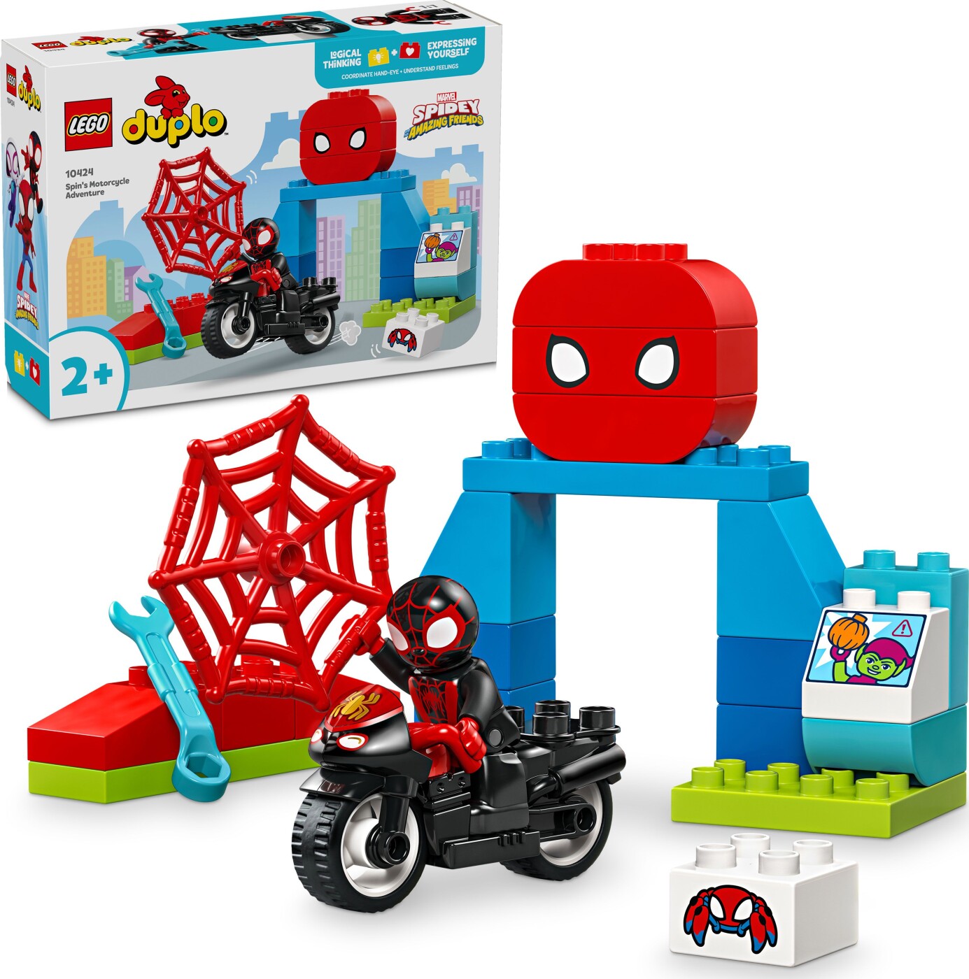 Lego Duplo Spidey - Spins Motorcykeleventyr - 10424