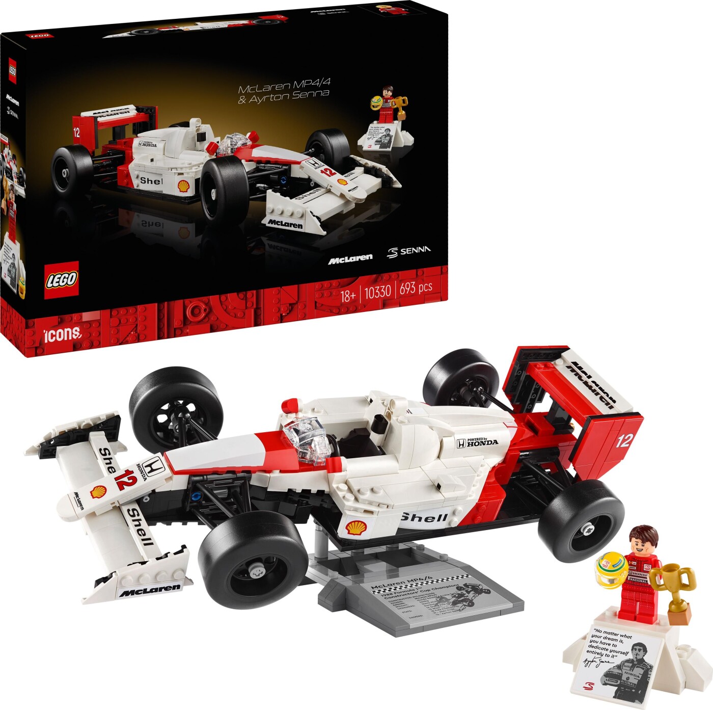 Billede af Lego Icons - Mclaren Mp4/4 Og Ayrton Senna - 10330