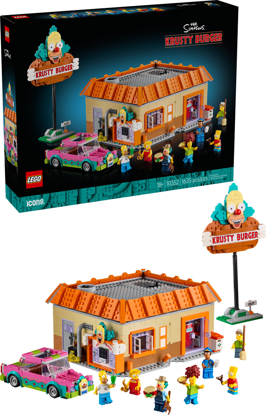 Lego 10352 - The Simpsons - Krusty Burger - Icons