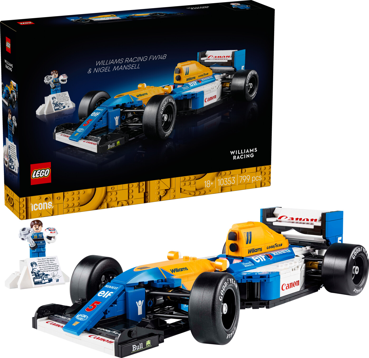 Lego Icons - Williams Racing Fw14b Og Nigel Mansell