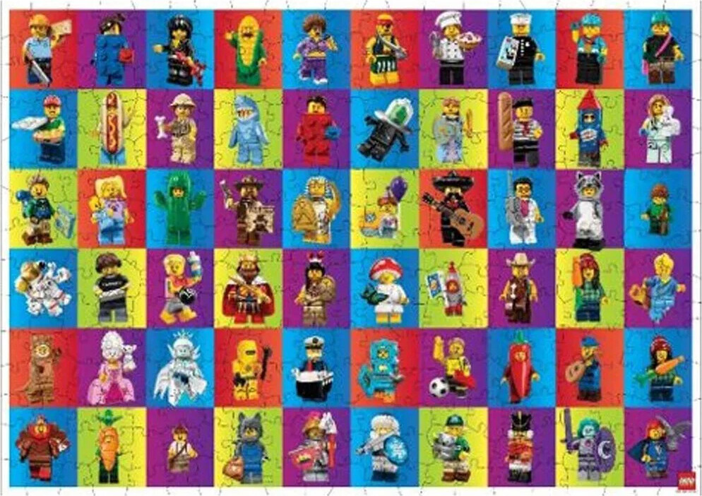 Lego - Minifigur Collage 1 Puslespil - 500