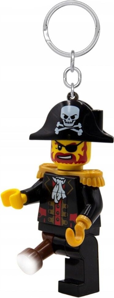 Lego - Nøglering Med Lys - Ledlite - Captain Brickbeard - 7 Cm