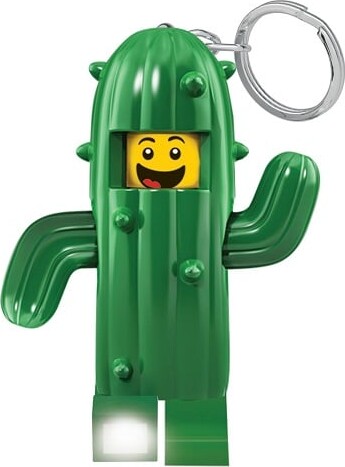 Lego - Nøglering Med Led Lys - Kaktus Dreng