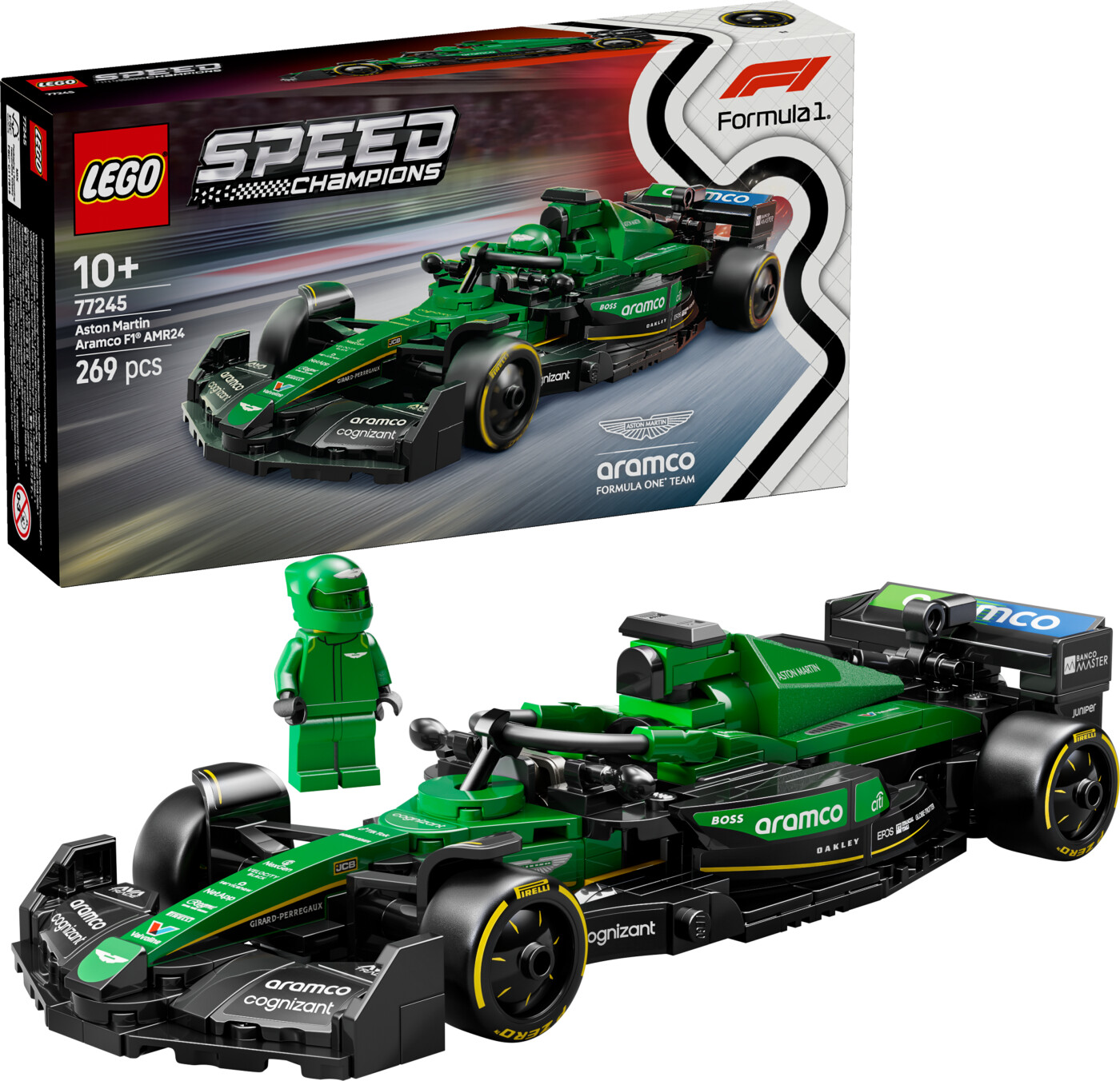 Lego Speed Champions - Aston Martin Aramco F1 Amr24 Racerbil