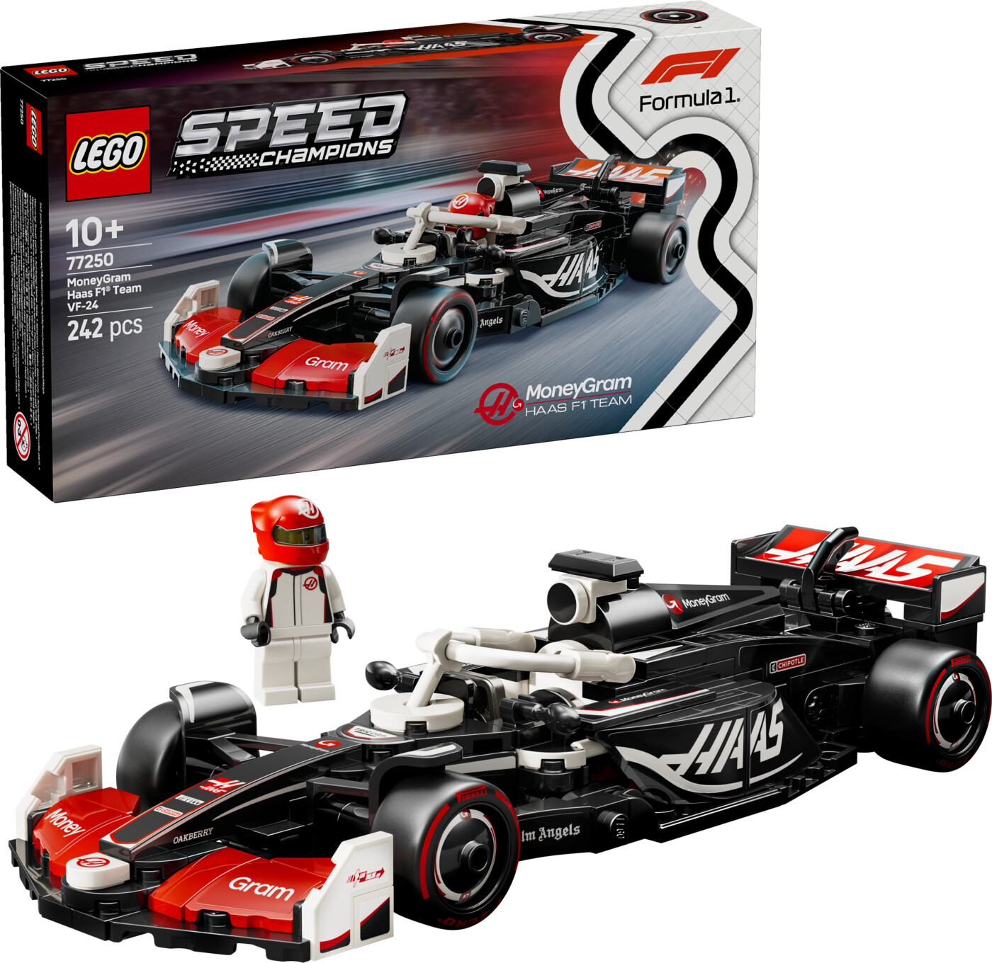 Lego Speed Champions - Moneygram Haas F1 Team Vf - 24 Racerbil