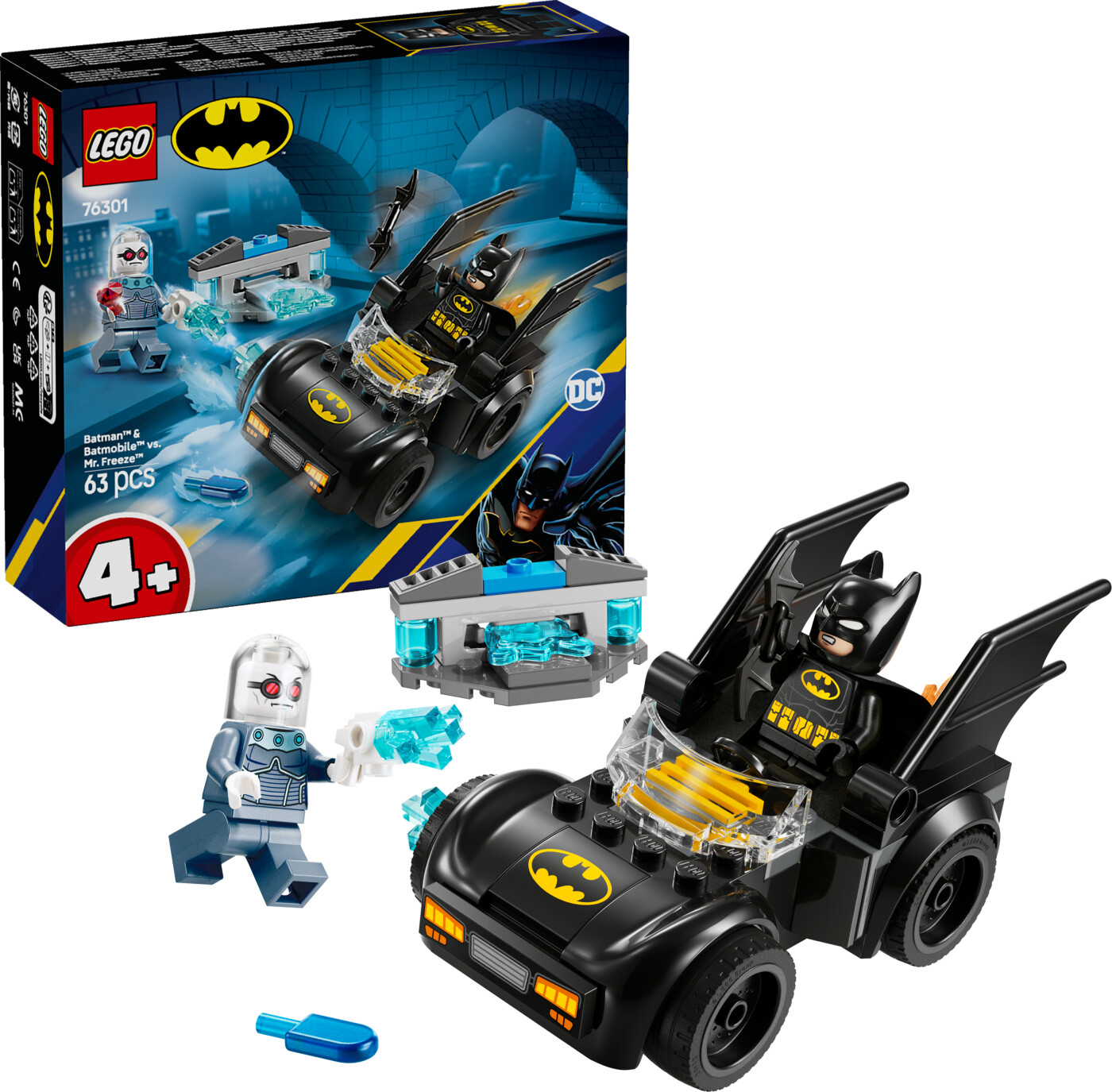 Lego - Super Heroes - Batman Og Batmobile Mod Mr. Freeze (76301)