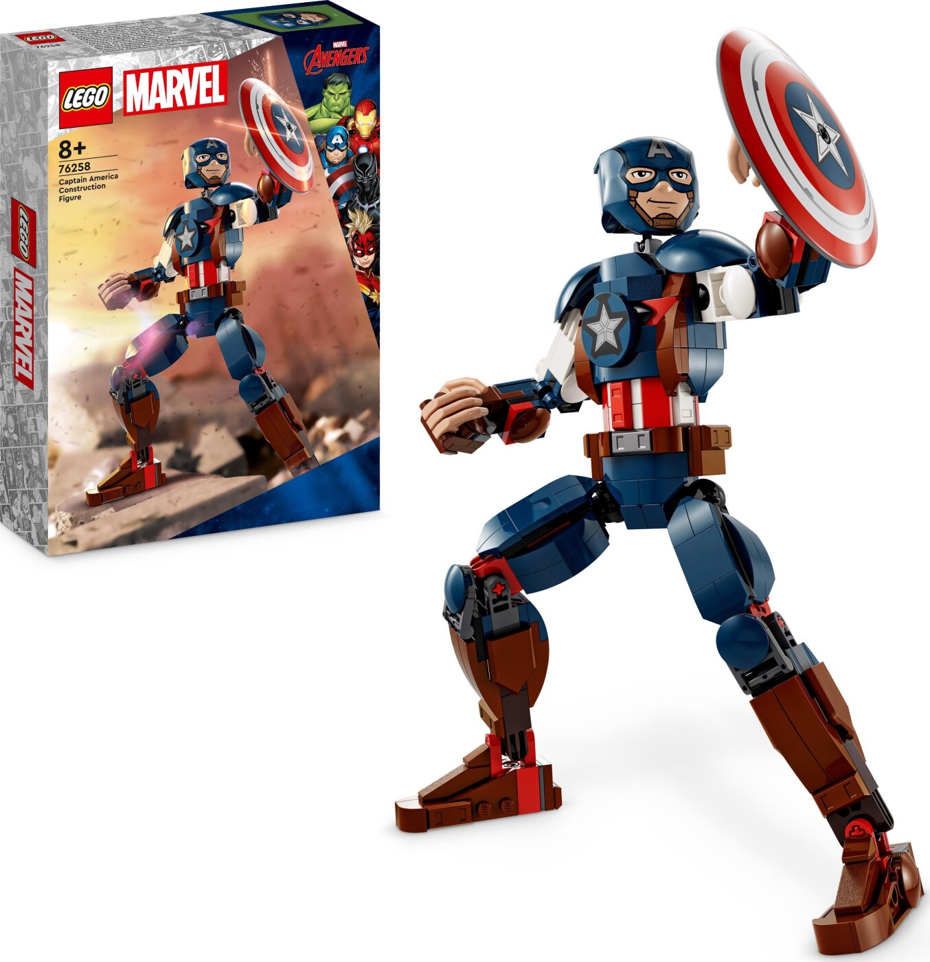 Billede af Lego Marvel Avengers - Captain America Figur - Byg Selv - 76258