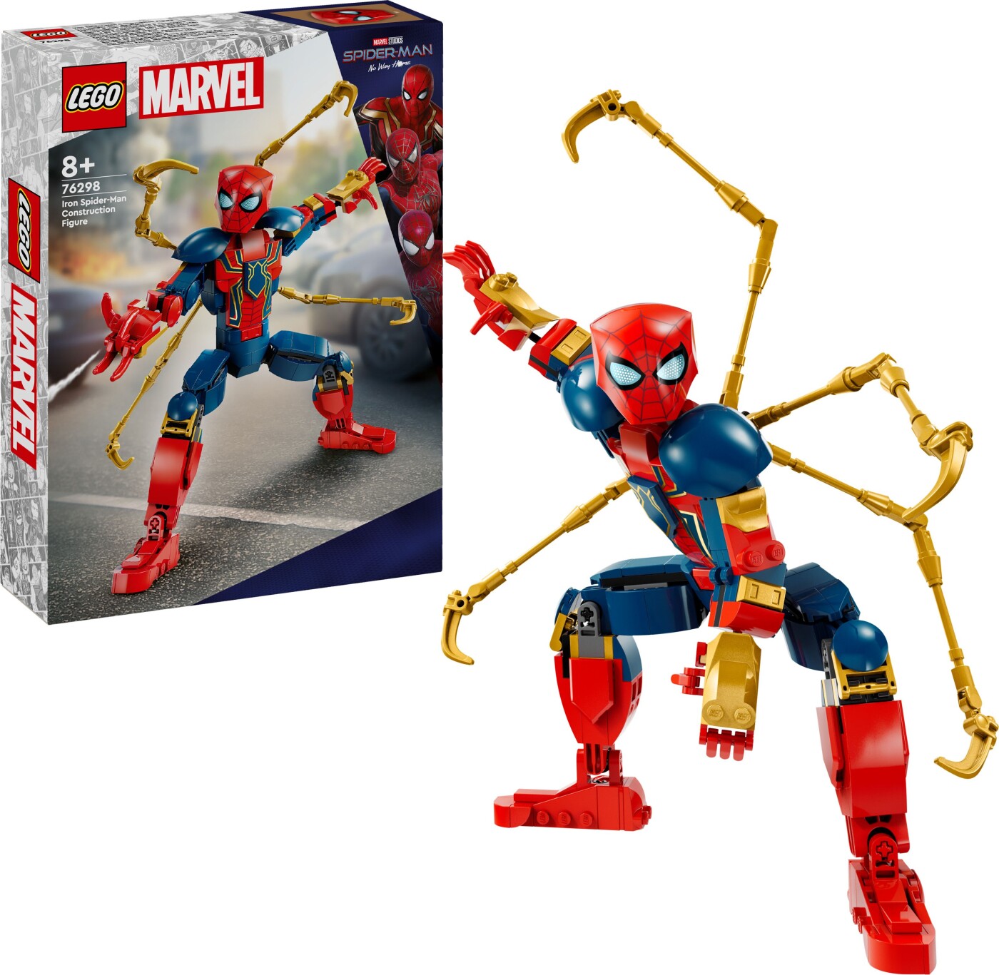 Lego Super Heroes - Byg Selv Figur Af Iron Spider-man - 76298